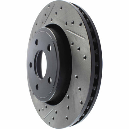 StopTech Sport Drilled/Slotted Brake Rotor; Front Right