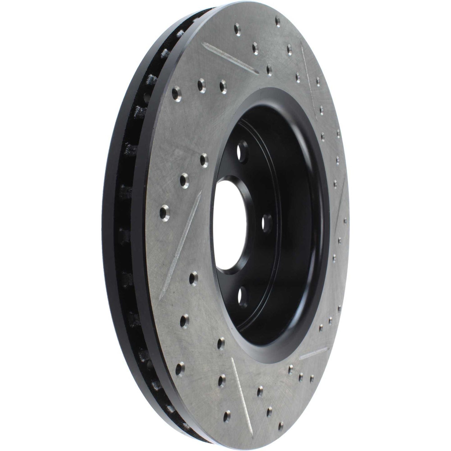 StopTech Sport Drilled/Slotted Brake Rotor; Front Right