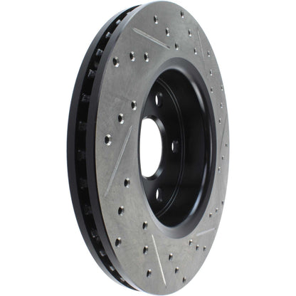 StopTech Sport Drilled/Slotted Brake Rotor; Front Right