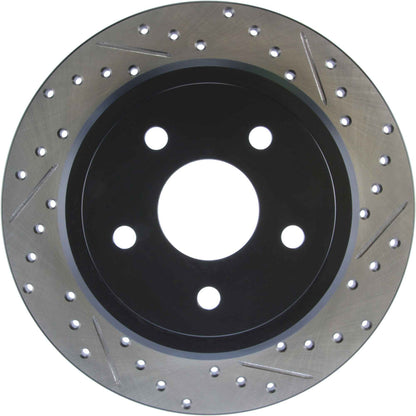 StopTech Sport Drilled/Slotted Brake Rotor; Rear Left