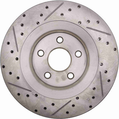 StopTech 06-10 Jeep Grand Cherokee SRT-8 Cryo Slotted & Drilled Front Left Rotor 127.58003CL
