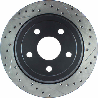 StopTech Sport Drilled/Slotted Brake Rotor; Rear Left