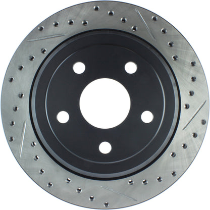 StopTech Sport Drilled/Slotted Brake Rotor; Rear Left