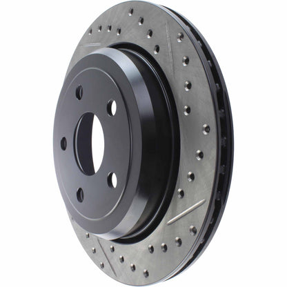 StopTech Sport Drilled/Slotted Brake Rotor; Rear Left