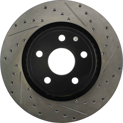 StopTech 11-12 Dodge Durango Sport Drilled & Slotted Front Driver-Side Brake Rotor 127.58008L