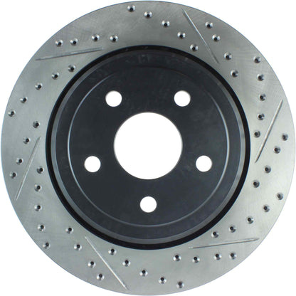 StopTech Sport Drilled/Slotted Brake Rotor; Rear Left