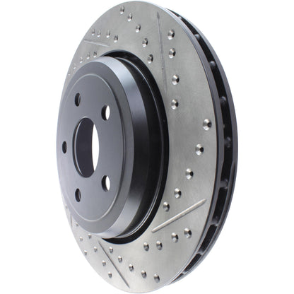 StopTech Sport Drilled/Slotted Brake Rotor; Rear Left