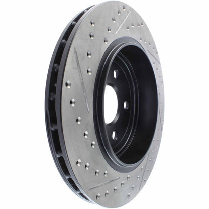 StopTech Sport Drilled/Slotted Brake Rotor; Rear Left