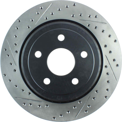 StopTech Sport Drilled/Slotted Brake Rotor; Rear Right