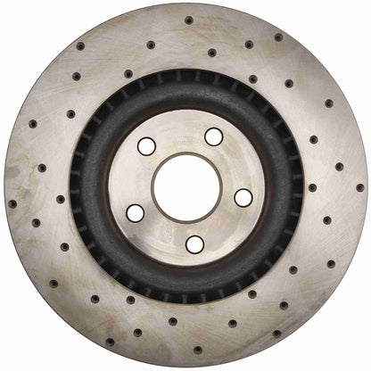 StopTech 12-15 Jeep Grand Cherokee SRT8 Sport Drilled and Slotted 1-Piece Front Driver Side Rotor 127.58010L