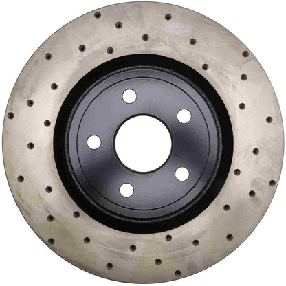 StopTech 12-15 Jeep Grand Cherokee SRT8 Sport Drilled and Slotted 1-Piece Front Driver Side Rotor 127.58010L