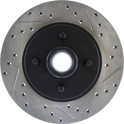 StopTech Sport Drilled/Slotted Brake Rotor; Front Left