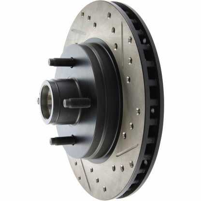 StopTech Sport Drilled/Slotted Brake Rotor; Front Left