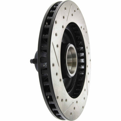 StopTech Sport Drilled/Slotted Brake Rotor; Front Left