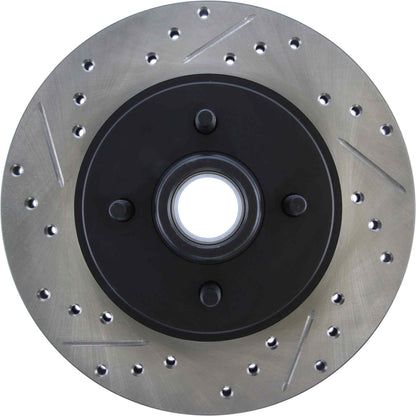 StopTech Sport Drilled/Slotted Brake Rotor; Front Right