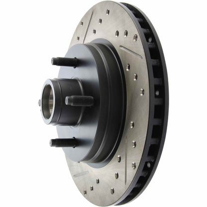 StopTech Sport Drilled/Slotted Brake Rotor; Front Right