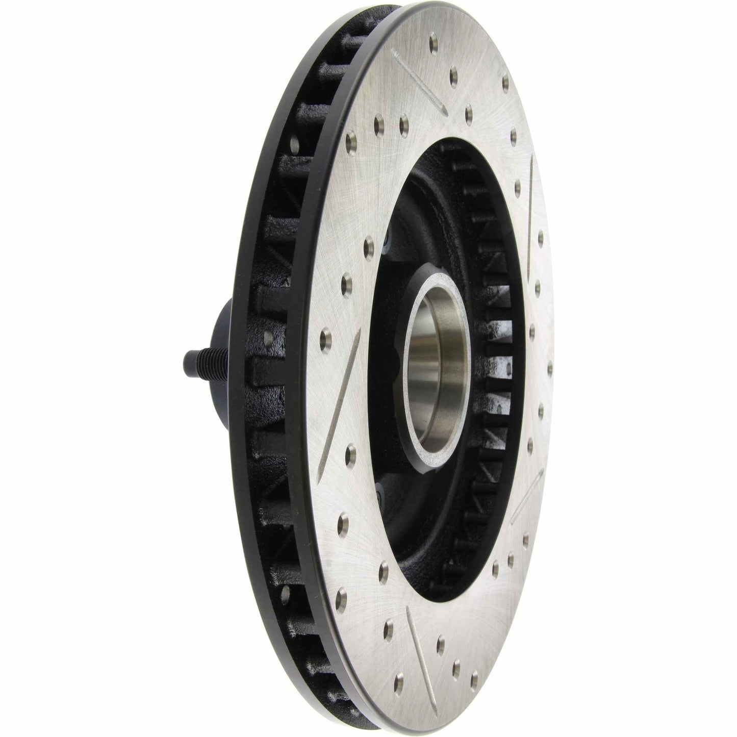 StopTech Sport Drilled/Slotted Brake Rotor; Front Right