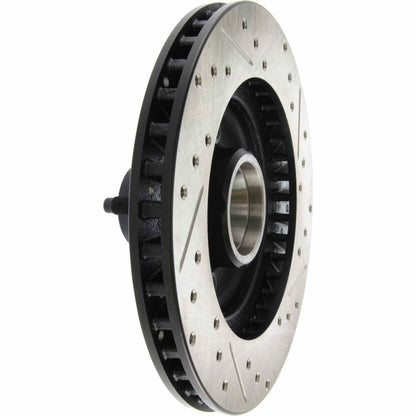 StopTech Sport Drilled/Slotted Brake Rotor; Front Right