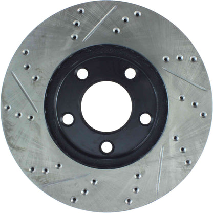 StopTech Sport Drilled/Slotted Brake Rotor; Front Left