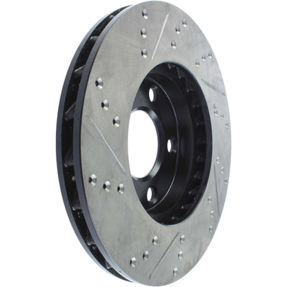 StopTech Sport Drilled/Slotted Brake Rotor; Front Left