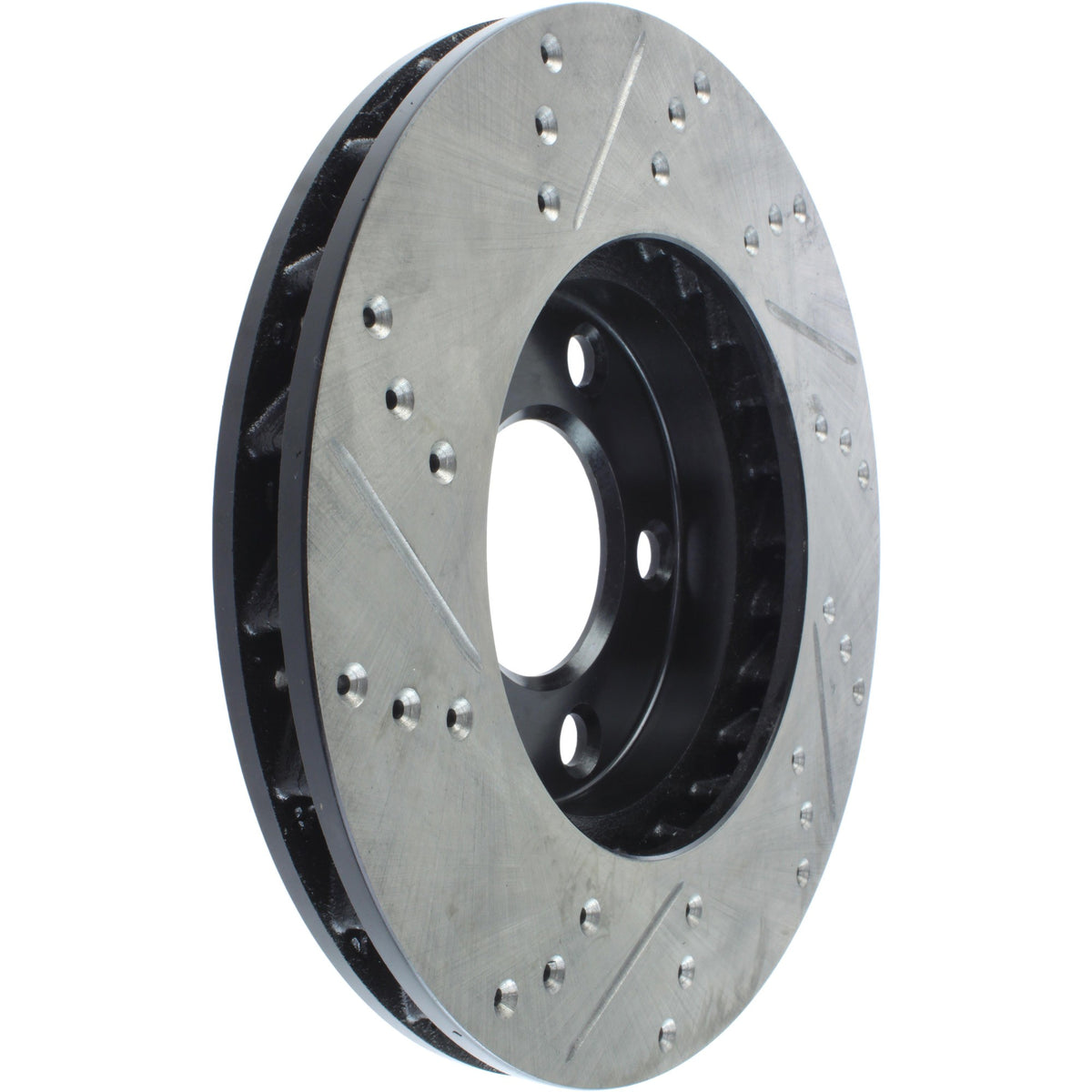 StopTech Sport Drilled/Slotted Brake Rotor; Front Left