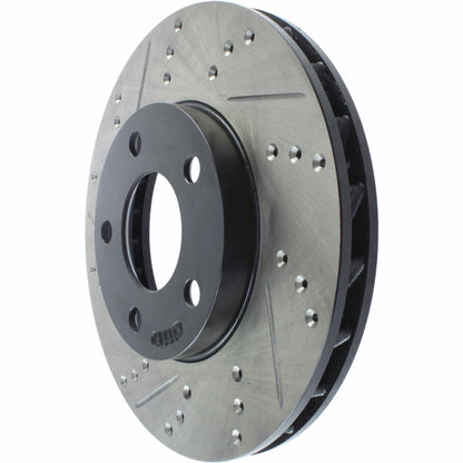StopTech Sport Drilled/Slotted Brake Rotor; Front Right