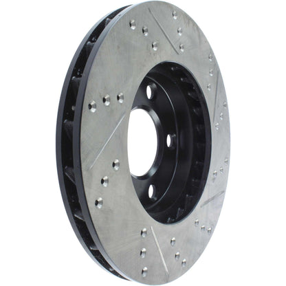StopTech Sport Drilled/Slotted Brake Rotor; Front Right