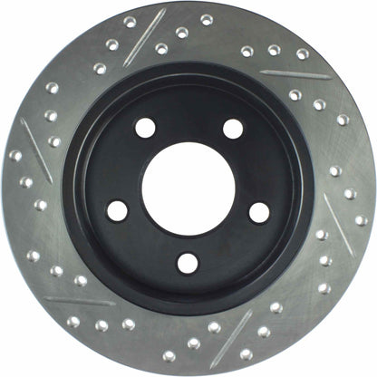 StopTech Sport Drilled/Slotted Brake Rotor; Rear Left
