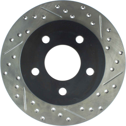 StopTech Sport Drilled/Slotted Brake Rotor; Rear Left