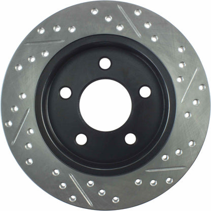StopTech Sport Drilled/Slotted Brake Rotor; Rear Right