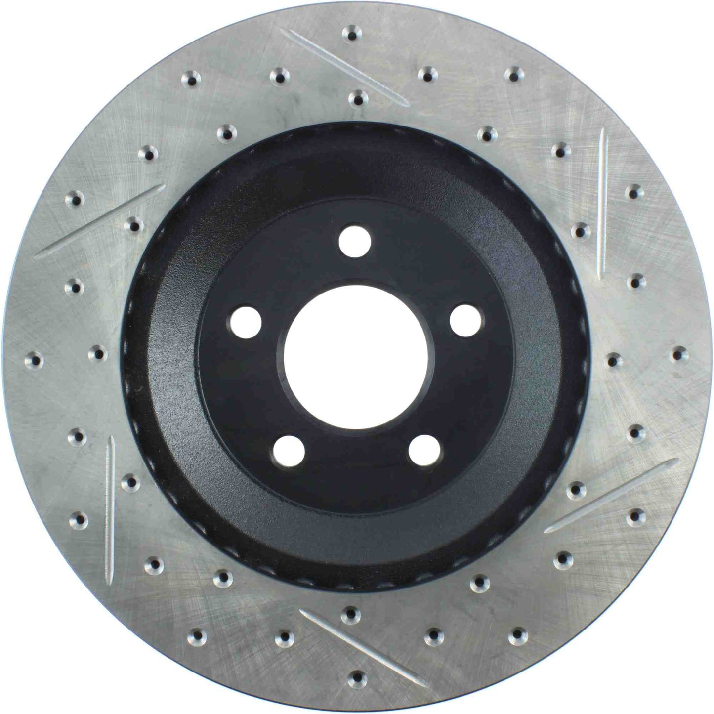 StopTech Sport Drilled/Slotted Brake Rotor; Front Right