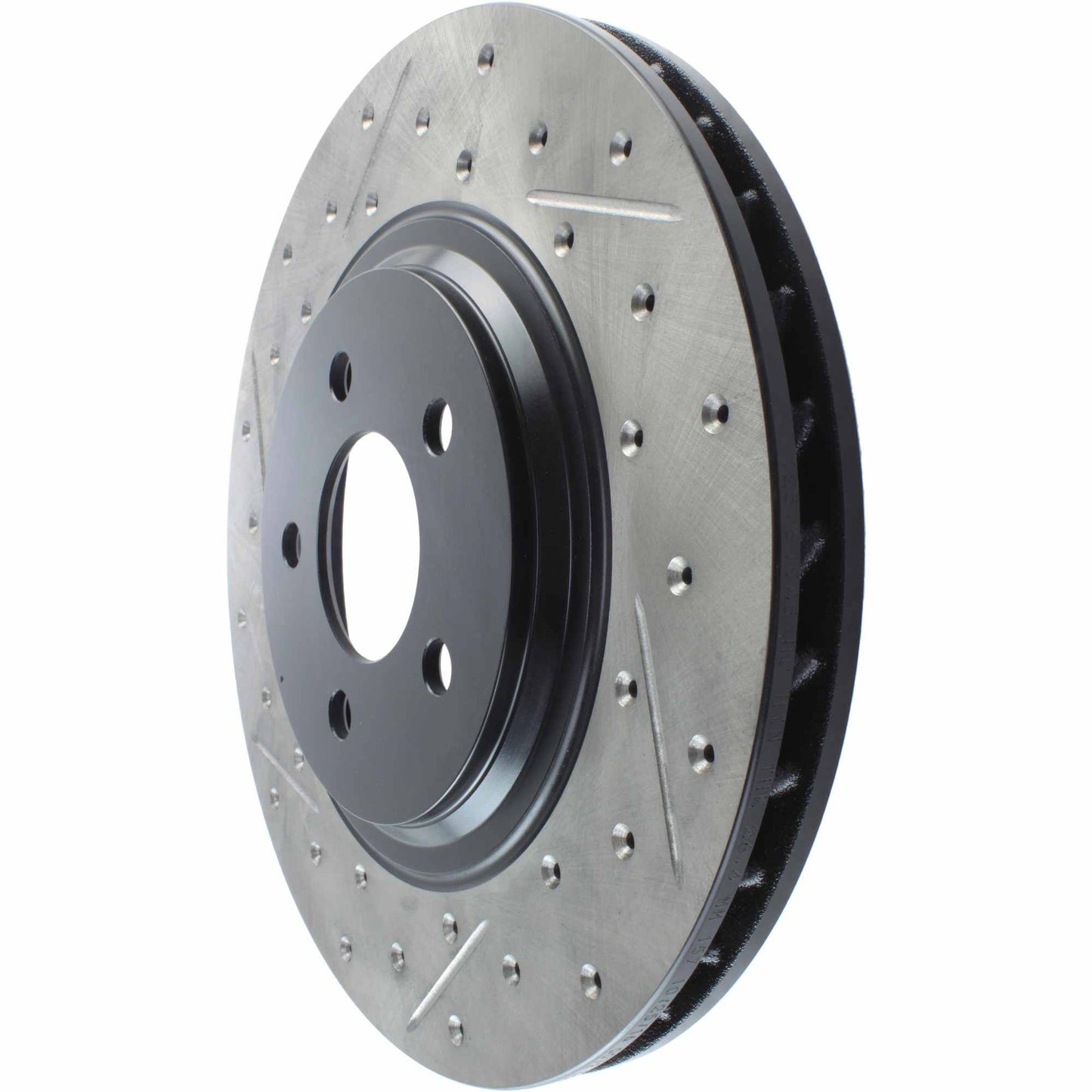 StopTech Sport Drilled/Slotted Brake Rotor; Front Right