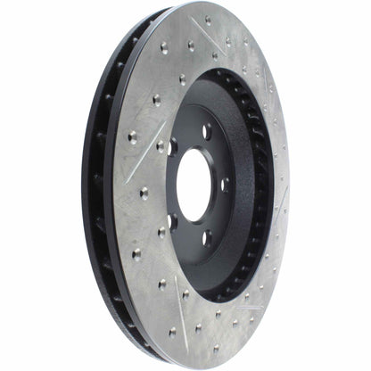 StopTech Sport Drilled/Slotted Brake Rotor; Front Right