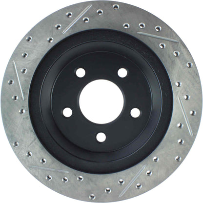 StopTech Sport Drilled/Slotted Brake Rotor; Rear Left
