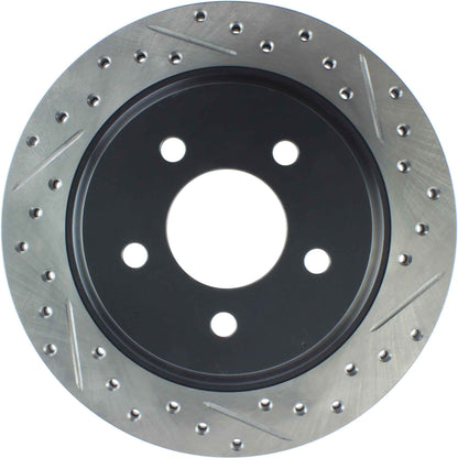 StopTech Sport Drilled/Slotted Brake Rotor; Rear Left