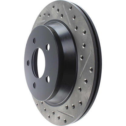StopTech Sport Drilled/Slotted Brake Rotor; Rear Left