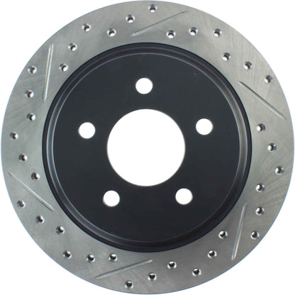 StopTech Sport Drilled/Slotted Brake Rotor; Rear Right