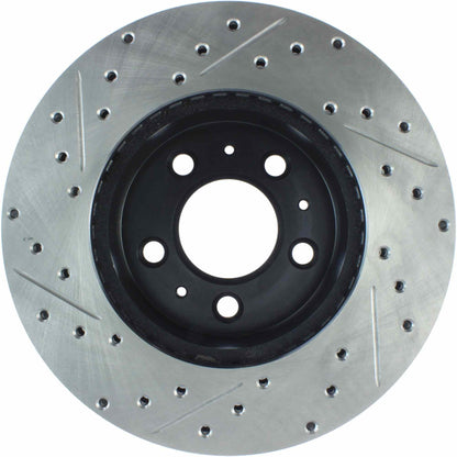 StopTech Sport Drilled/Slotted Brake Rotor; Front Left