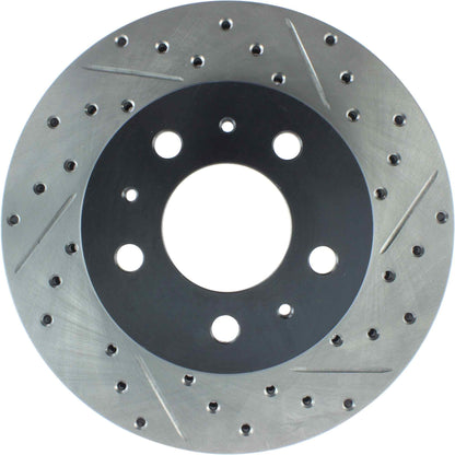StopTech Sport Drilled/Slotted Brake Rotor; Front Left