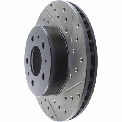 StopTech Sport Drilled/Slotted Brake Rotor; Front Left