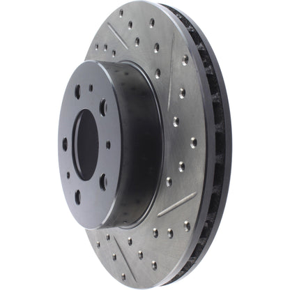 StopTech Sport Drilled/Slotted Brake Rotor; Front Left