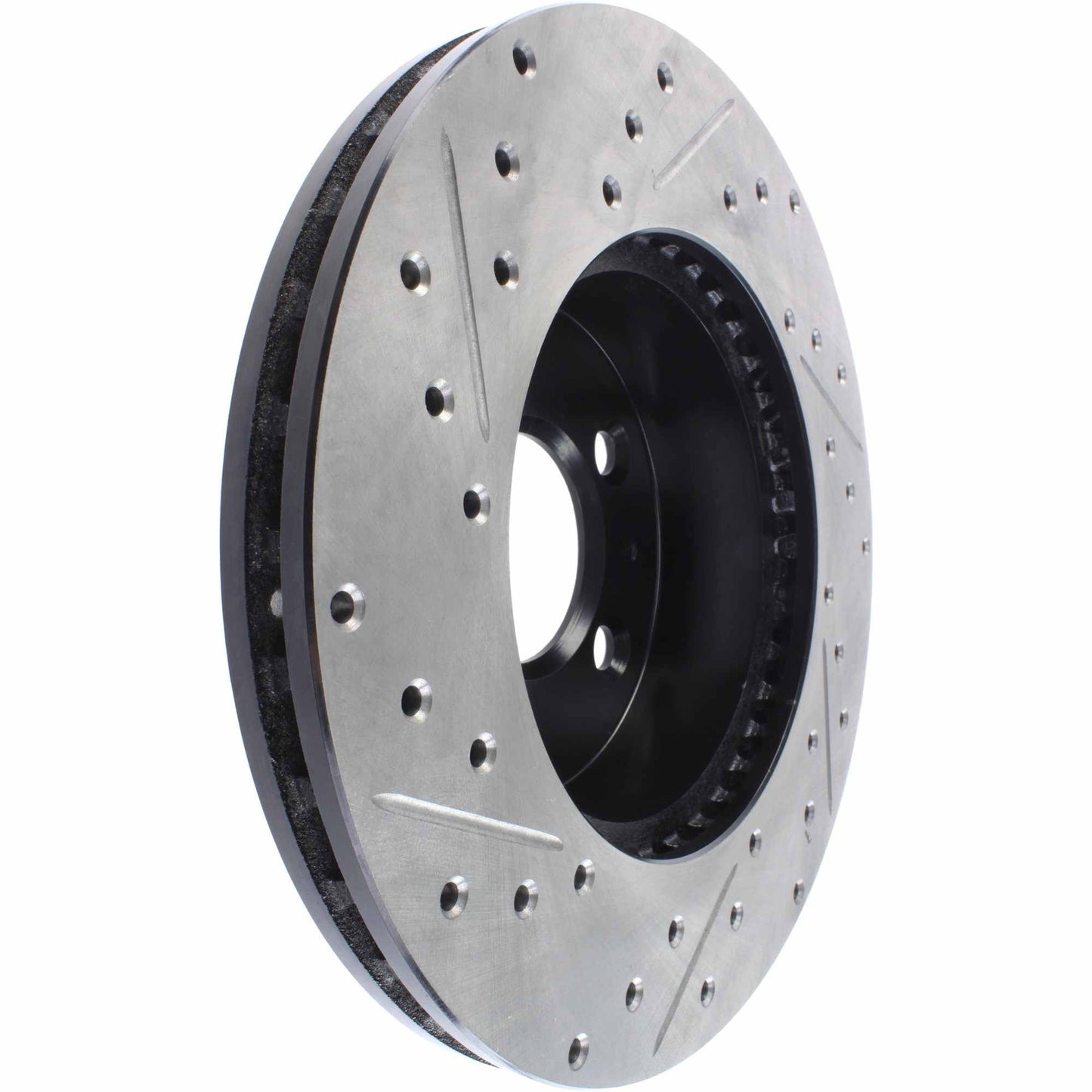 StopTech Sport Drilled/Slotted Brake Rotor; Front Left