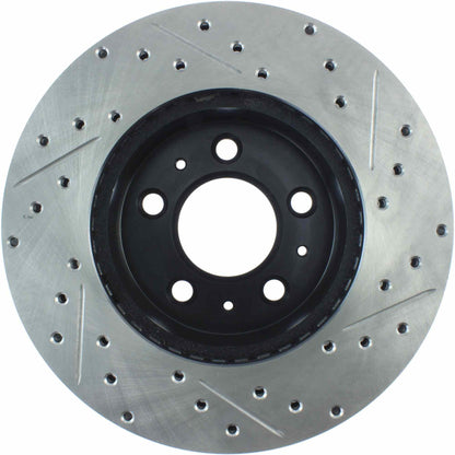 StopTech Sport Drilled/Slotted Brake Rotor; Front Right