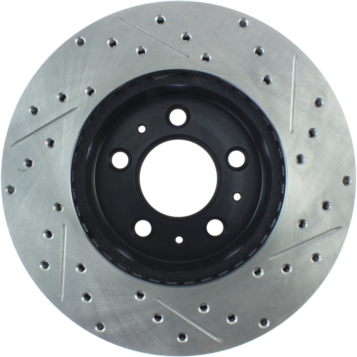 StopTech Sport Drilled/Slotted Brake Rotor; Front Right