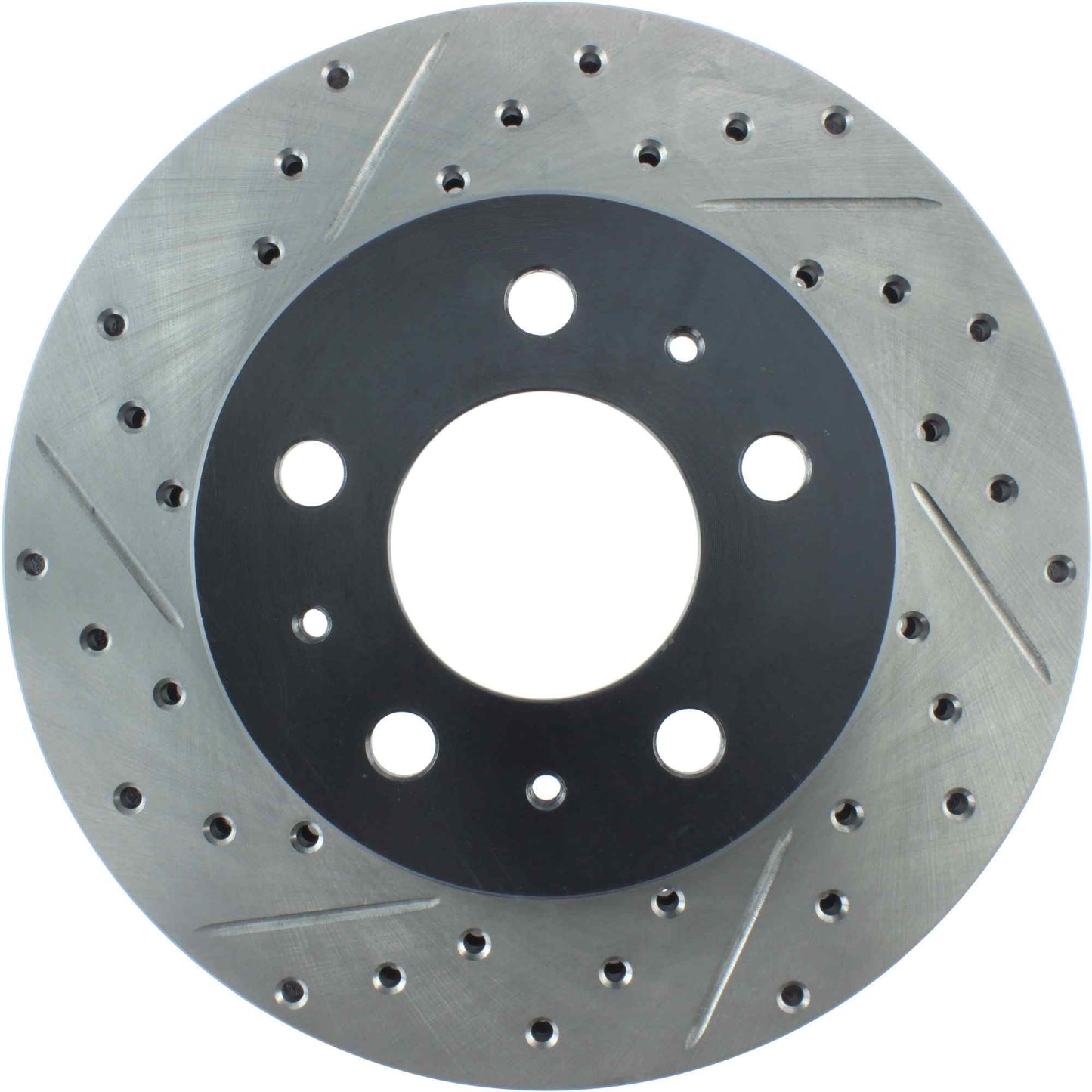 StopTech Sport Drilled/Slotted Brake Rotor; Front Right