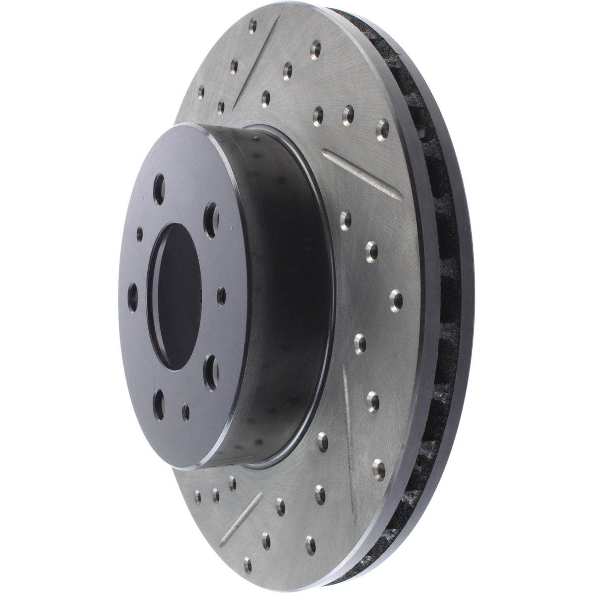 StopTech Sport Drilled/Slotted Brake Rotor; Front Right
