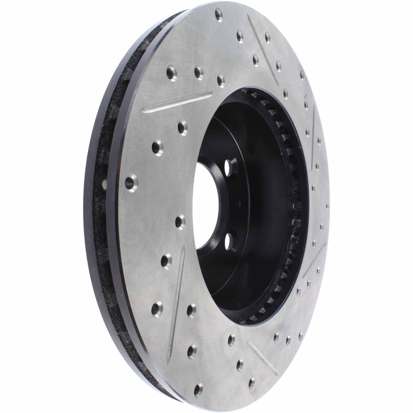 StopTech Sport Drilled/Slotted Brake Rotor; Front Right