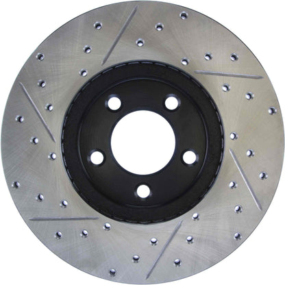 StopTech Sport Drilled/Slotted Brake Rotor; Front Left