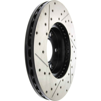 StopTech Sport Drilled/Slotted Brake Rotor; Front Left