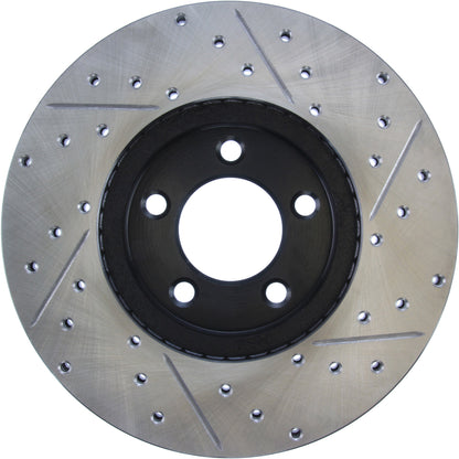 StopTech Sport Drilled/Slotted Brake Rotor; Front Right
